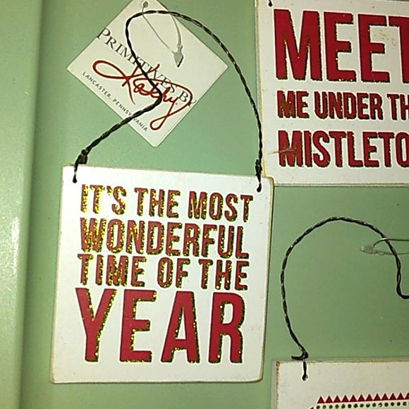 ☆BUNDLE☆Lot of 4 PRIMITIVES BY KATHY Wooden Christmas Ornaments☆ - Picture 9 of 15